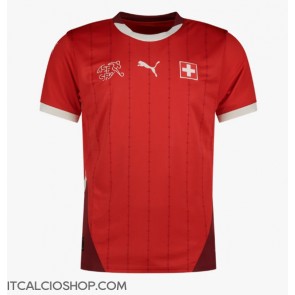 Svizzera Prima Maglia Europei 2024 Manica Corta